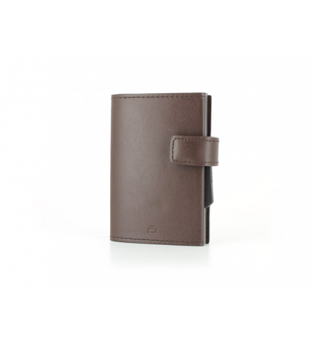 Ogon Cascade wallet zipper brown