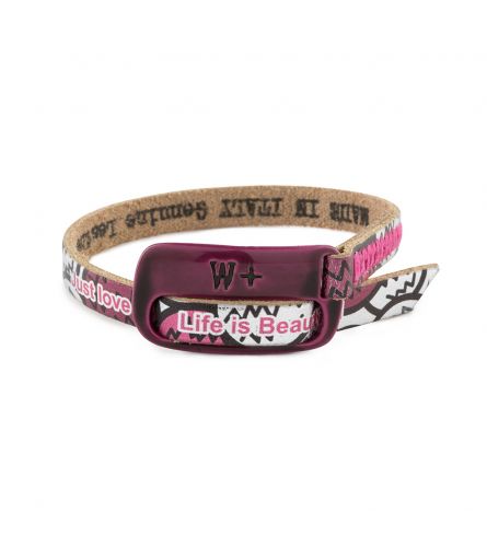 We Positive Bracelet Big Printed Col. Fuxia