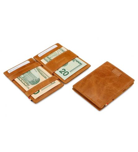 Garzini Cavare Magic Wallet Brushed Cognac
