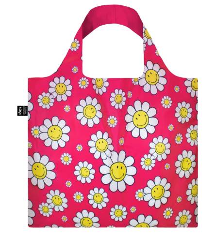 Loqi Bag Flowers Raspberry Recycled