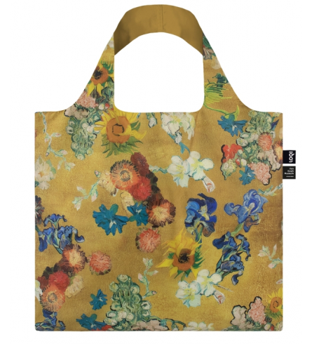Loqi Bag Vincent Van Gogh 50th Anniversaire Bouquet Flower Pattern Gold