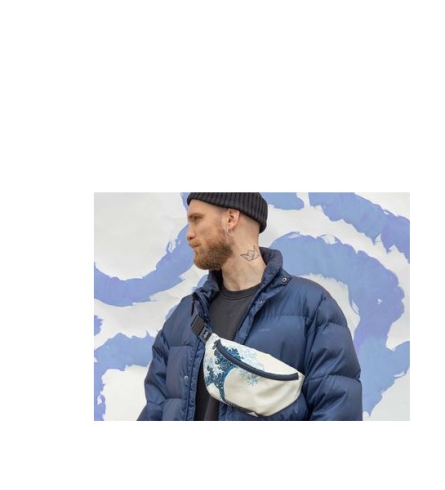 Loqi Bum Bag  The Great Wave Recycled