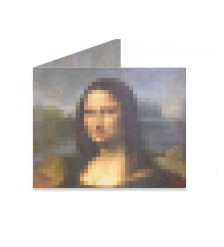 Mighty Wallet Mona & Lisa Pixels