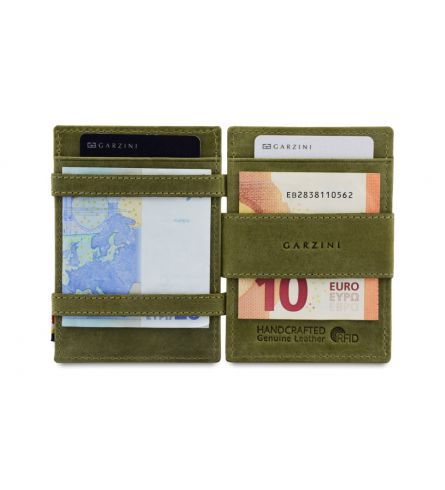 Garzini Olive Green Essenziale Coin Pocket