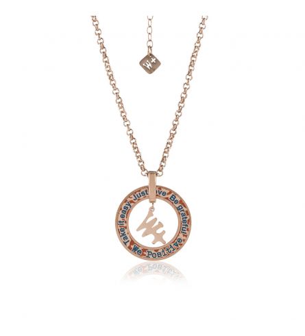 We Positive Necklace Printed Explorer Col. Pink Gold