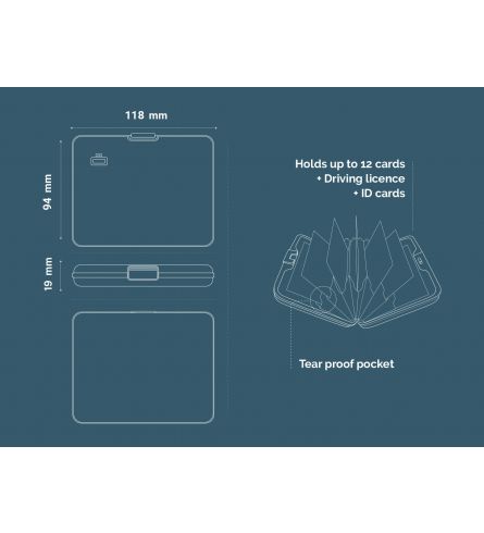 Ögon Portefeuille Carbon Taffeta