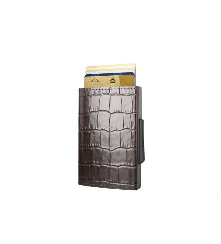 Ögon Cascade Wallet Titanium Croco