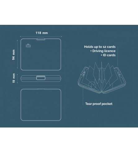 Ögon Card Case Large Navy Blue