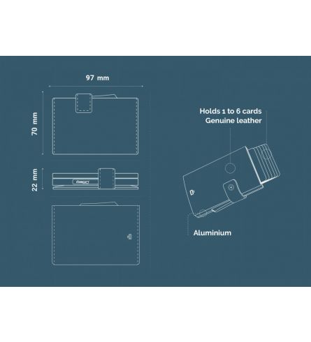 Ögon Cascade Wallet Snap Traforato Blue