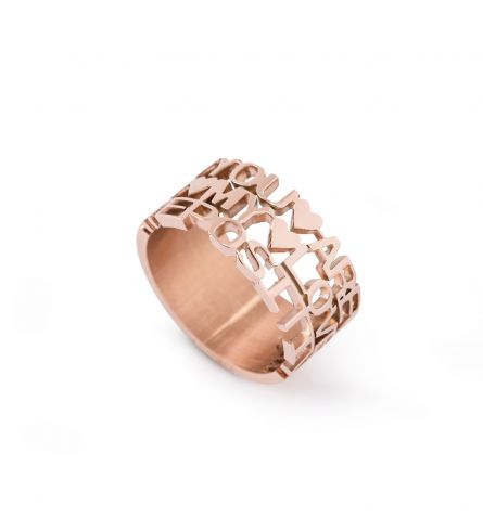 We Positive Ring Col. Pink Gold