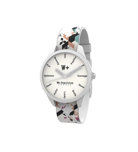 We Positive Watch Printed Col. White