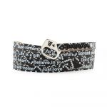 We Positive Bracelet Printed Crazy Col. Black