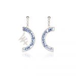 We Positive Earrings Printed Deep Sea Col. Blue