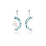 We Positive Earrings Printed Deep Sea Col. Petrol