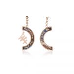 We Positive Earrings Printed Explorer Col. Brown