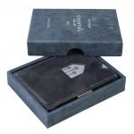 Exentri RFID Wallet Blue Leather Wallet